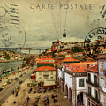 stylish retro postcard of Porto